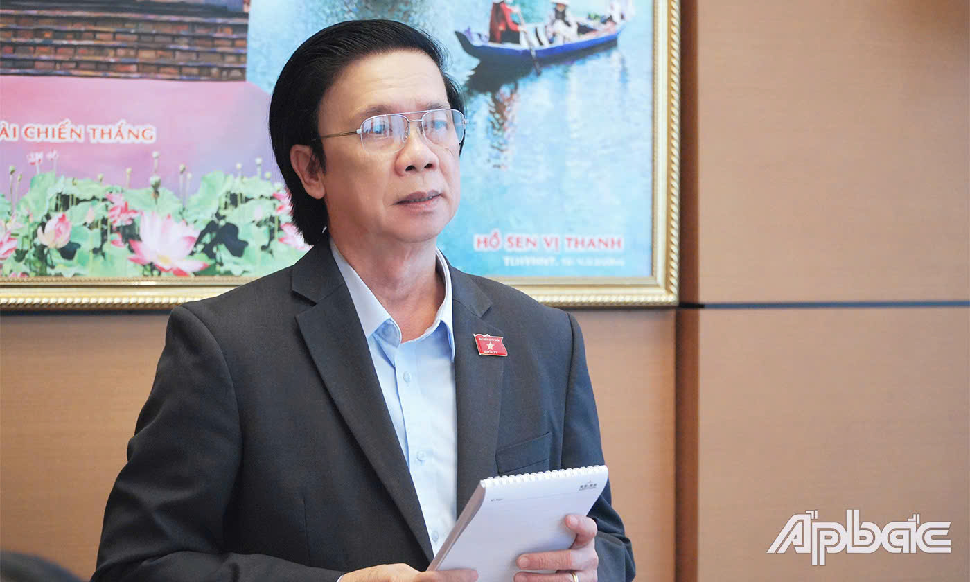 Đồng chí Nguyễn Văn Danh phát biểu