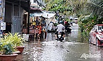 Sáng 31-3, triều cường tại TP. Mỹ Tho vượt báo động III 0,12m