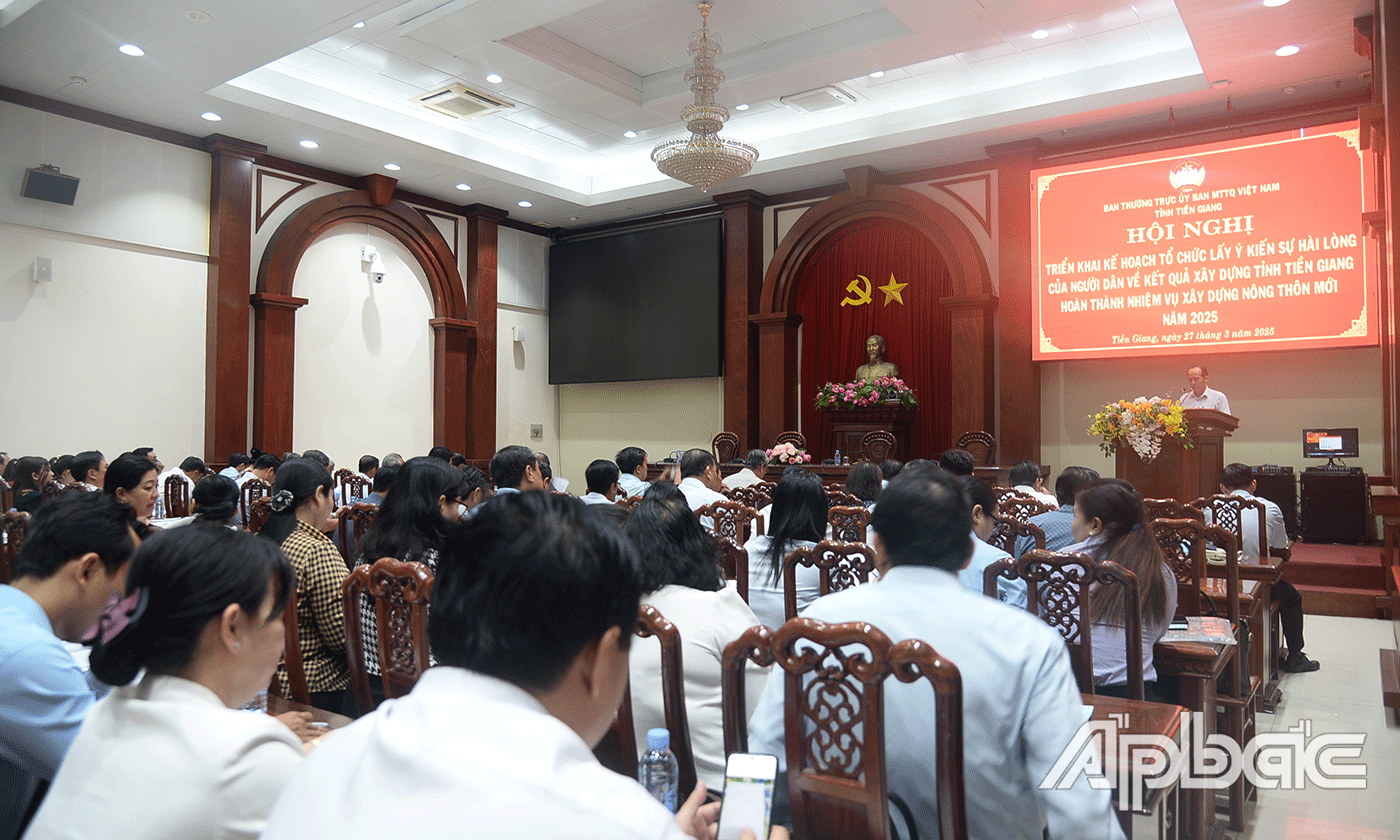 Tiền Giang: Lấy ý kiến sự hài lòng của người dân về kết quả xây dựng tỉnh hoàn thành nhiệm vụ xây dựng nông thôn mới năm 2025