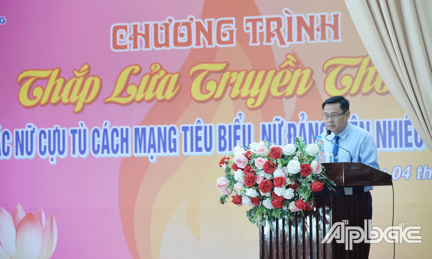 Đồng chí Đỗ Tấn Hùng phát biểu tại chương trình.