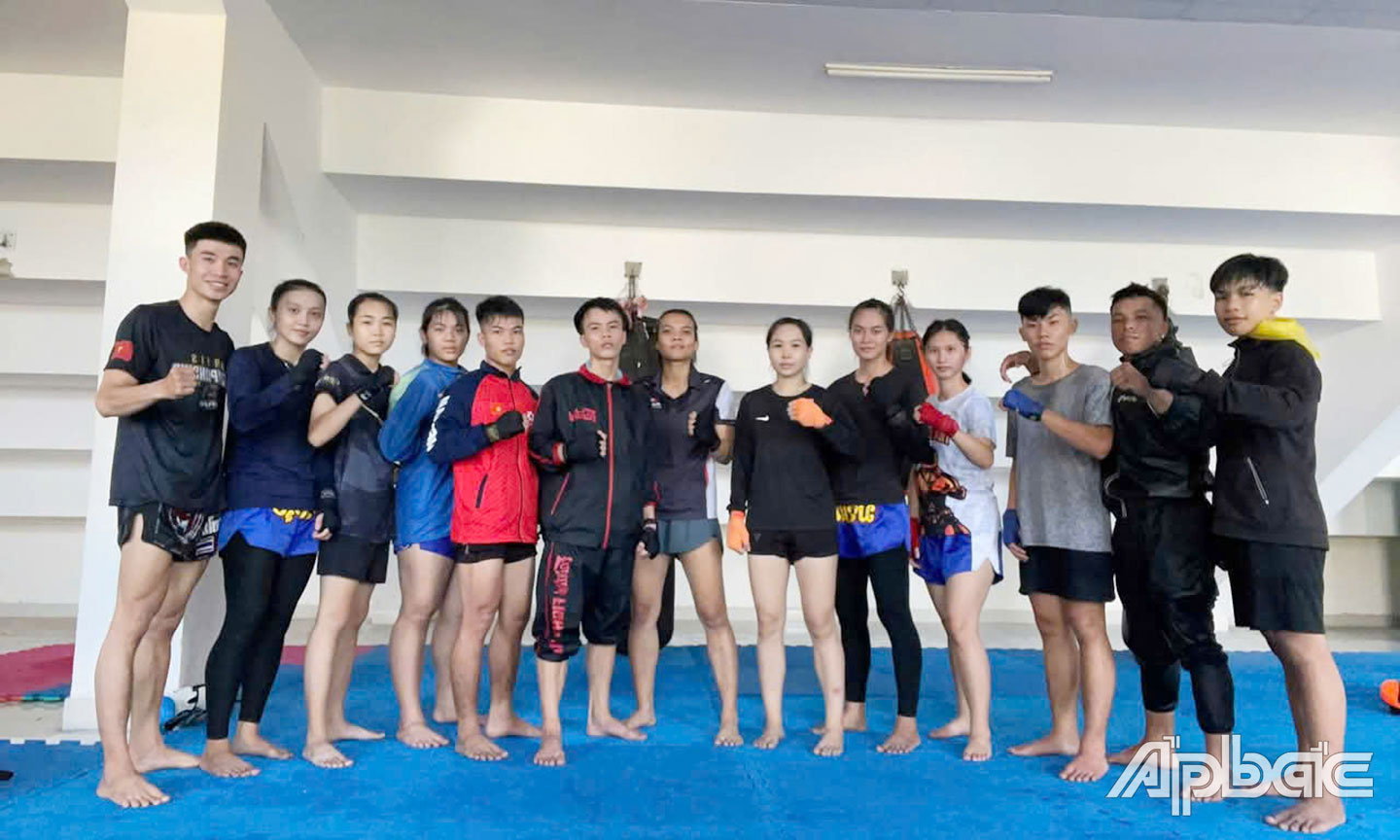 Các VĐV Đội tuyển Kickboxing - Muay tỉnh Tiền Giang.