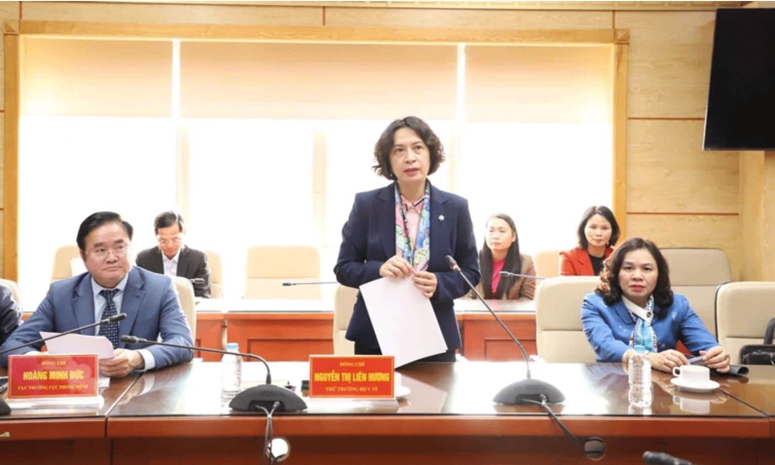 Thứ trưởng Y tế Nguyễn Thị Liên Hương phát biểu.