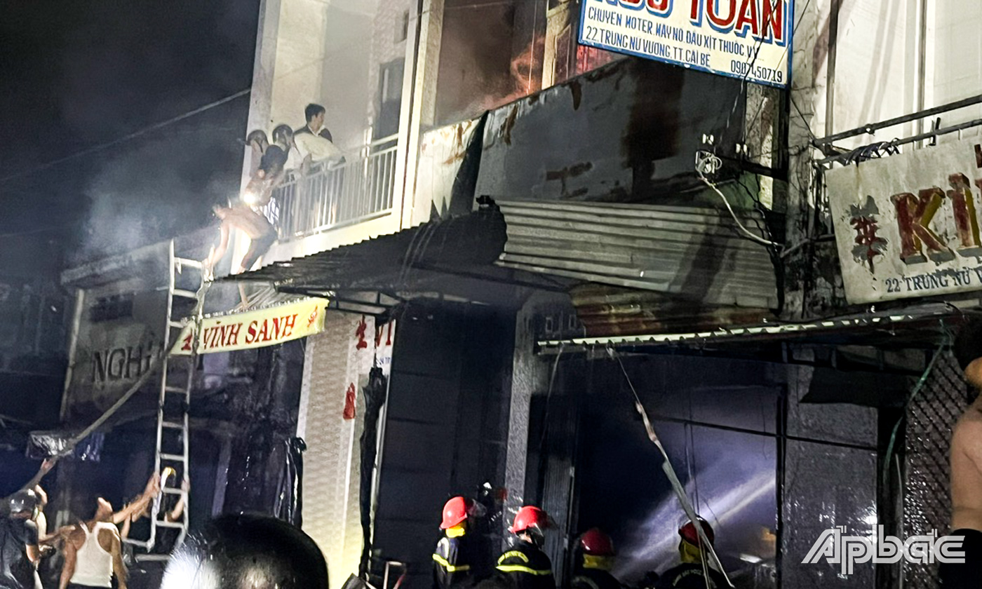 Hiện trường vụ cháy.