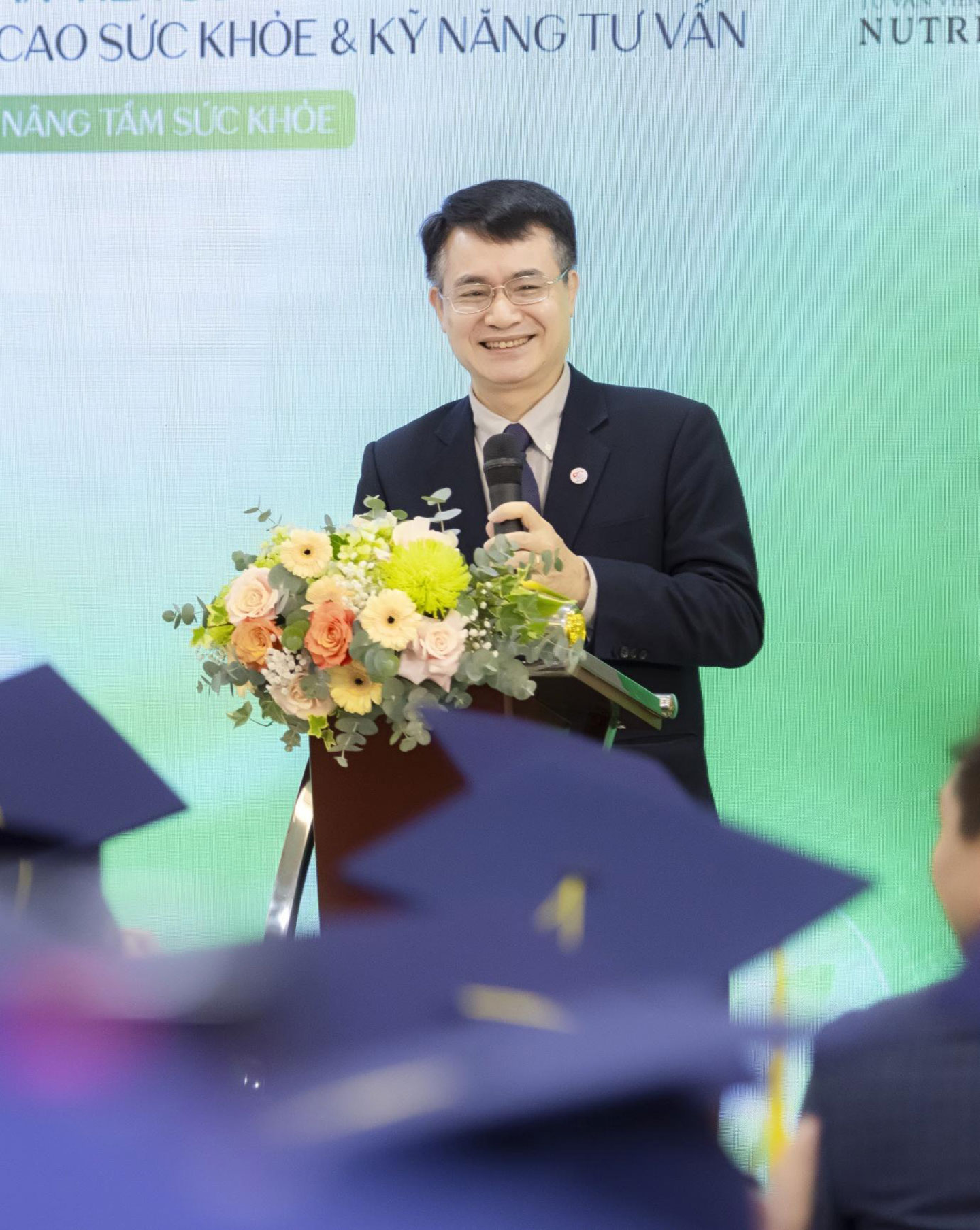 Ông Trần Thanh Dương – Viện trưởng Viện Dinh Dưỡng Quốc gia phát biểu tại buổi lễ.
