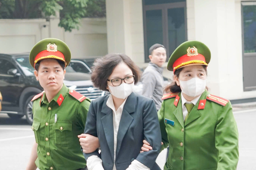 Bị cáo Trịnh Thị Minh Huế. Ảnh: CTV