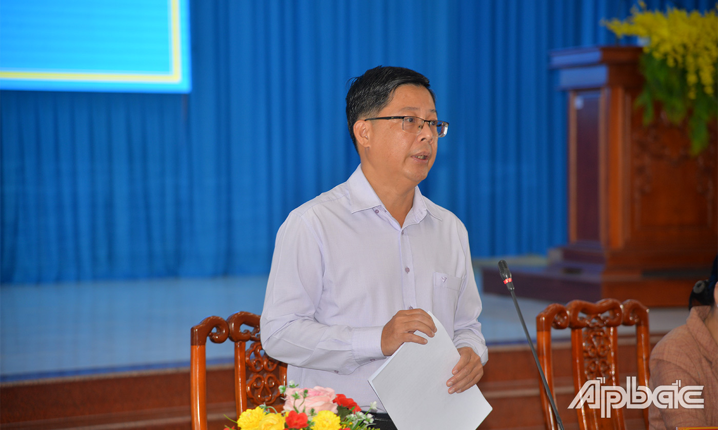 Đồng chí Trần Thanh Nguyên phát biểu gợi ý thảo luận