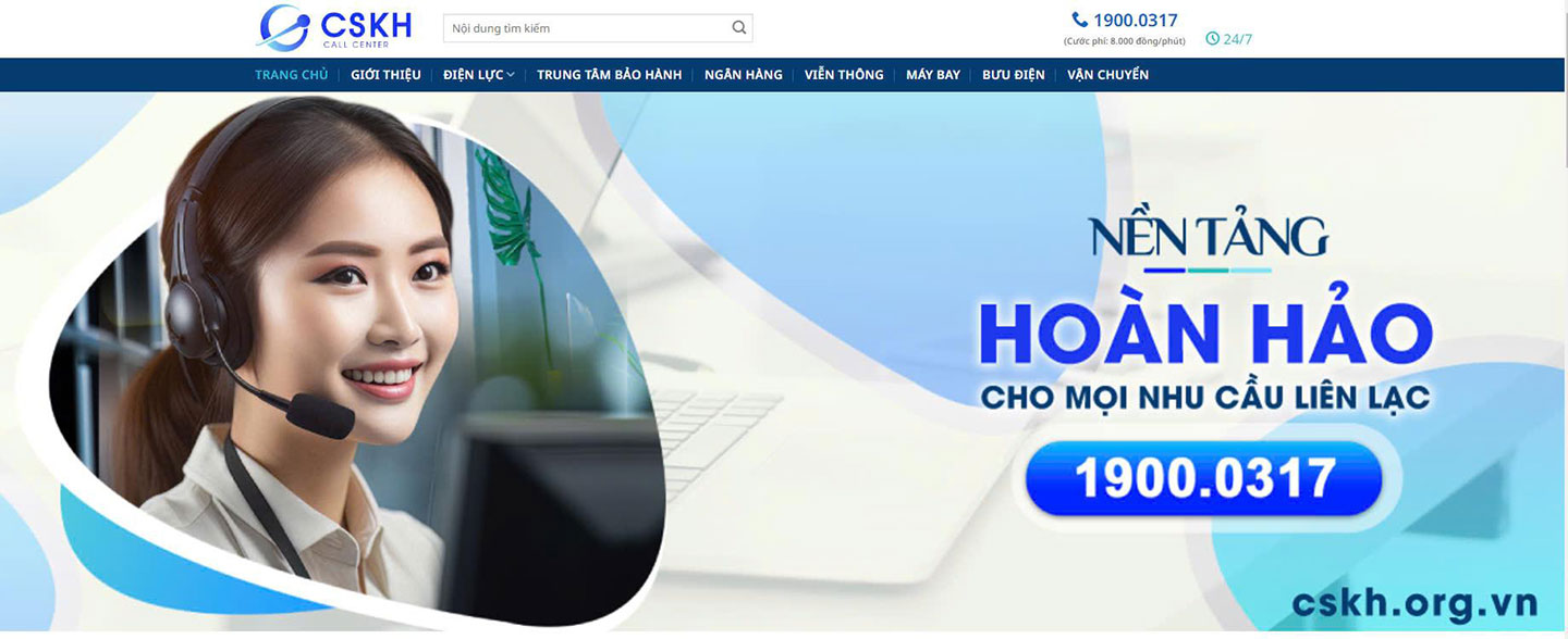 Tổng đài cskh phục vụ 24/7.