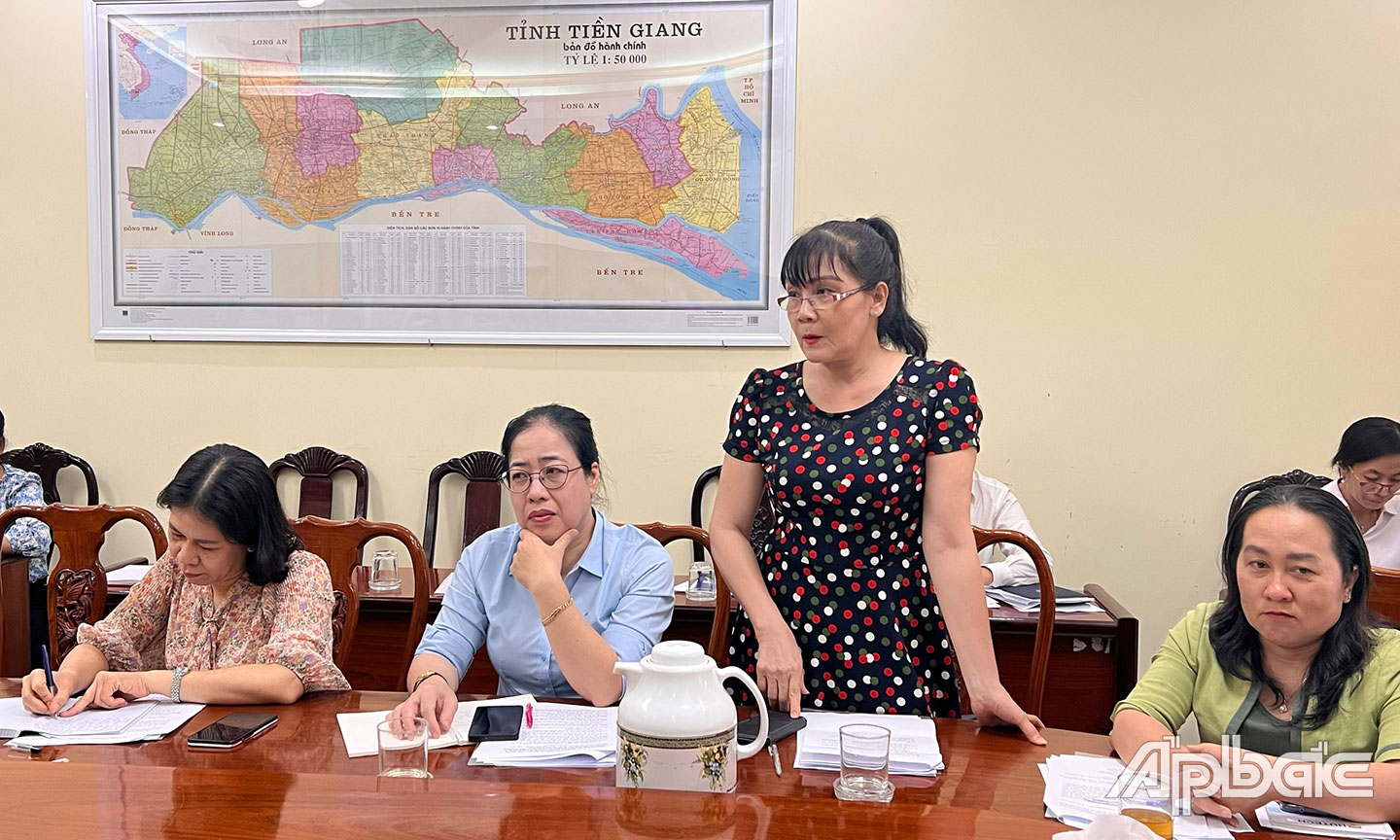 Đại diện Sở Y tế phát biểu tại cuộc họp