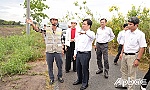 Phó Chủ tịch Thường trực UBND tỉnh Tiền Giang Trần Văn Dũng kiểm tra tiến độ Dự án thành phần 2 cao tốc Cao Lãnh - An Hữu