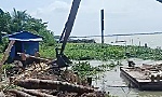 Khẩn trương khắc phục sự cố vỡ đê ao nuôi cá, gây ngập vườn sầu riêng