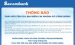 Sacombank thông báo thay đổi tên gọi, địa điểm chi nhánh Gò Công Đông