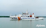 Tàu Cảnh sát biển 8005 xuất phát lên đường thực hiện nhiệm vụ khảo sát vùng biển, đảo ven bờ