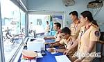 Công an Tiền Giang tổ chức kỳ thi sát hạch lái xe hạng A1 đầu tiên
