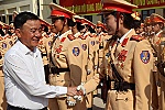 Thường trực Ban Bí thư Trần Cẩm Tú thăm lực lượng diễu binh, diễu hành tại Đồng Nai
