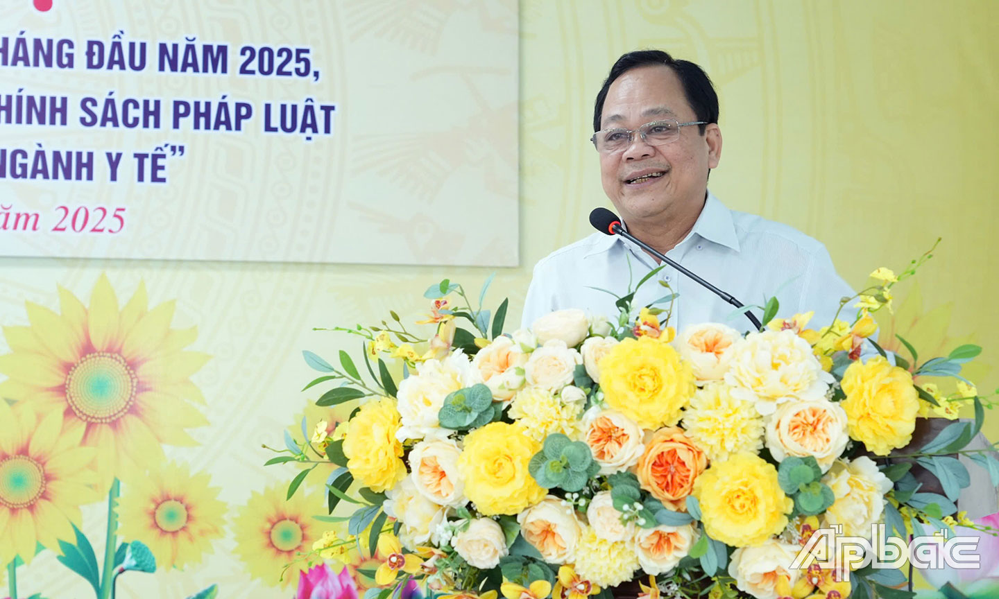 BSCKII, Nguyễn Thanh Linh, phát biểu chỉ đạo hội nghị.