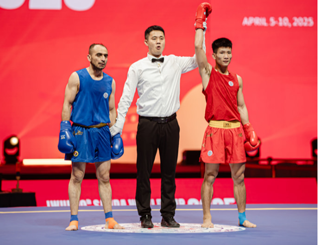 Nguyễn Mạnh Cường đã xuất sắc lọt vào chung kết Sanda World Cup 2025 - Ảnh: Thể Thao Việt Nam