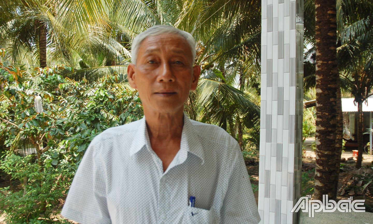 Ông Lê Văn Vũ, Chủ tịch Hội NNCĐDC xã Vĩnh Kim, huyện Châu Thành.