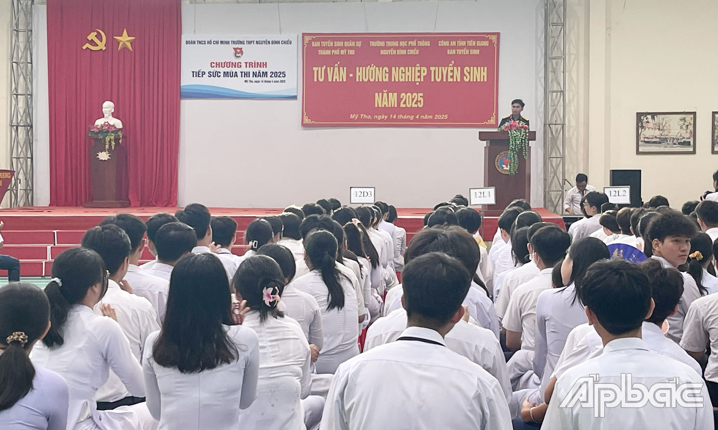 Quang cảnh buổi tuyên truyền, hướng nghiệp tuyển sinh năm 2025.