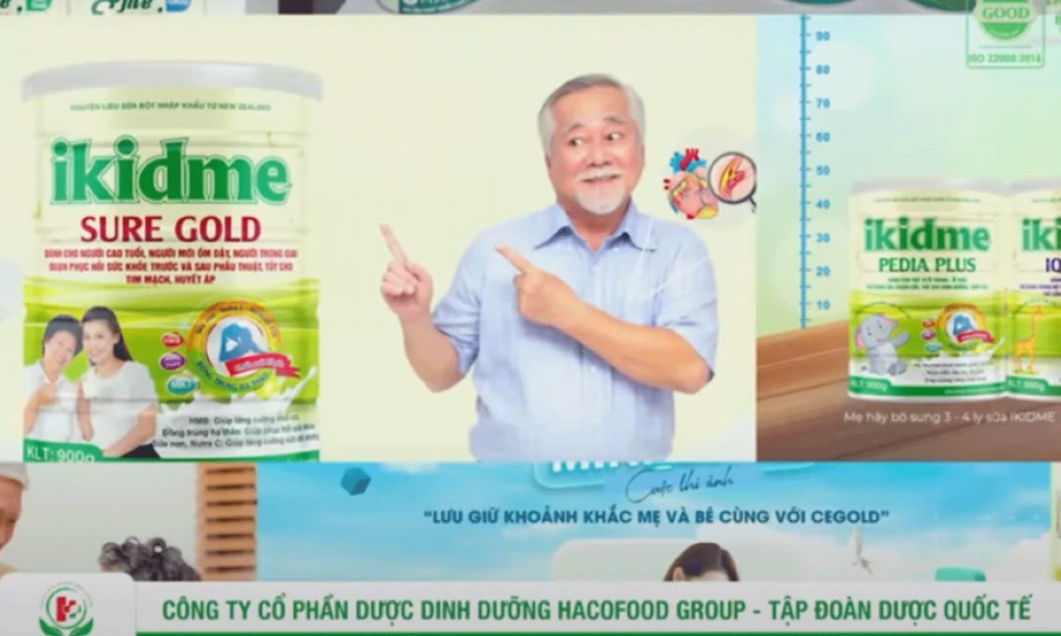 Một sản phẩm được Công ty cổ phần Dược dinh dưỡng Hacofood Group quảng cáo.