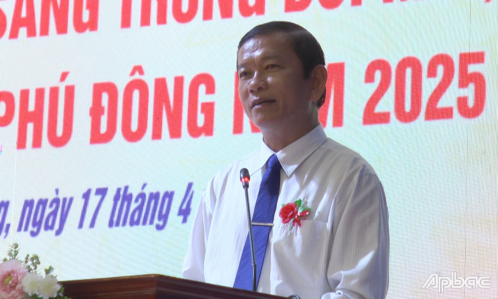 Đồng chí Bùi Thái Sơn phát biểu tại hội nghị.
