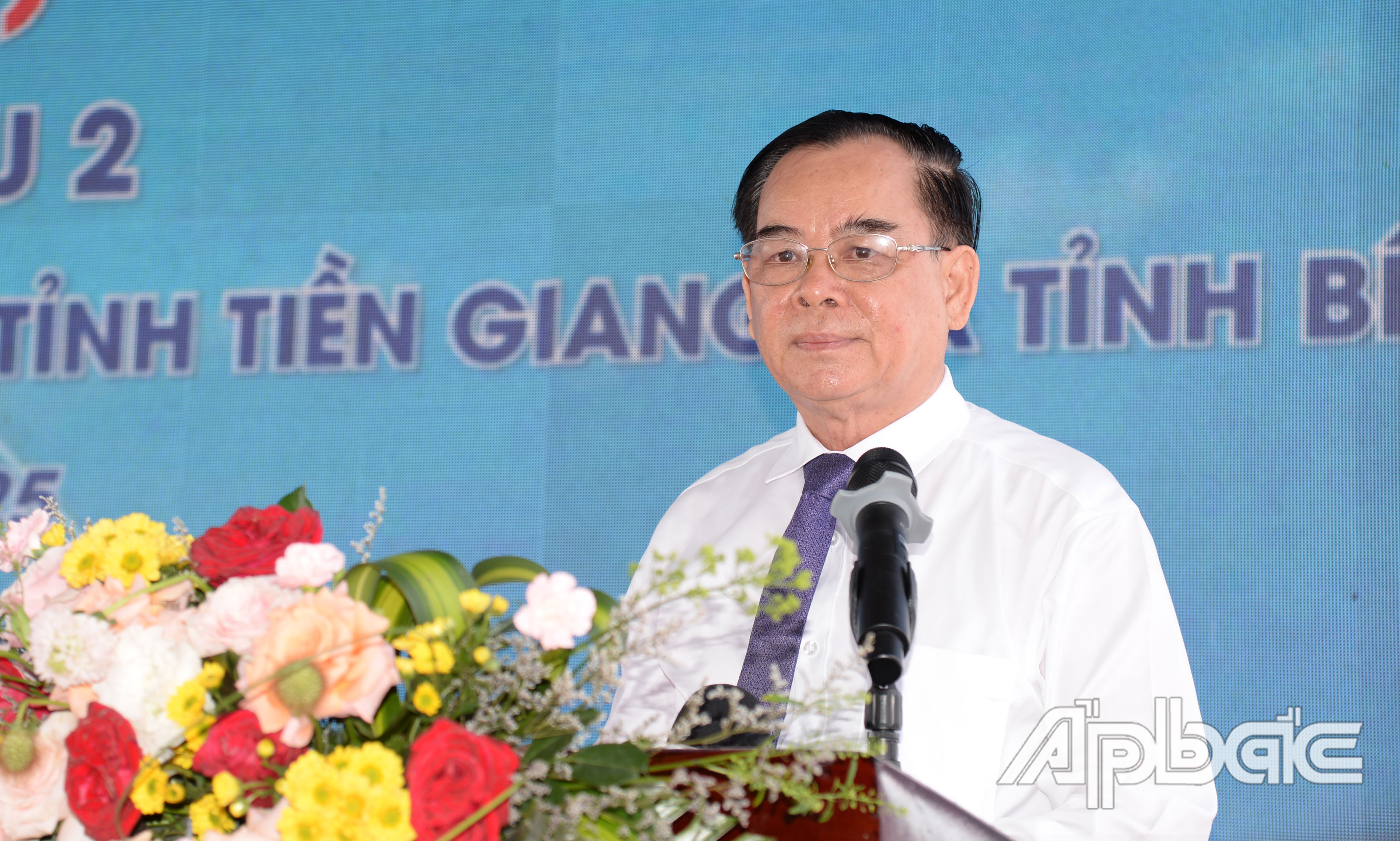 Đồng chí Trần Ngọc Tam phát biểu tại Lễ hợp long.