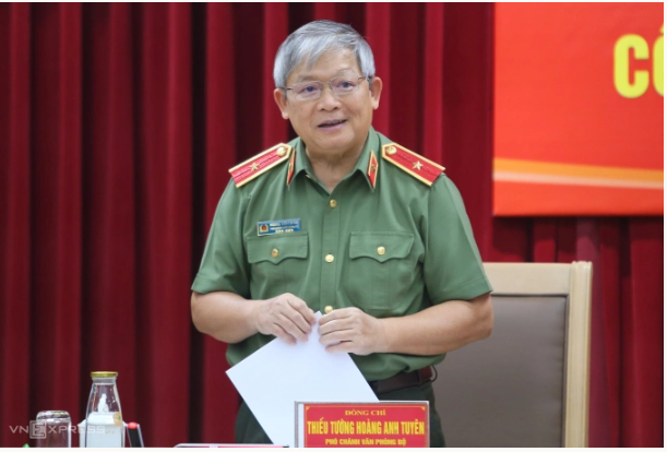 Thiếu tướng Hoàng Anh Tuyên, người phát ngôn Bộ Công an. Ảnh: Phạm Dự