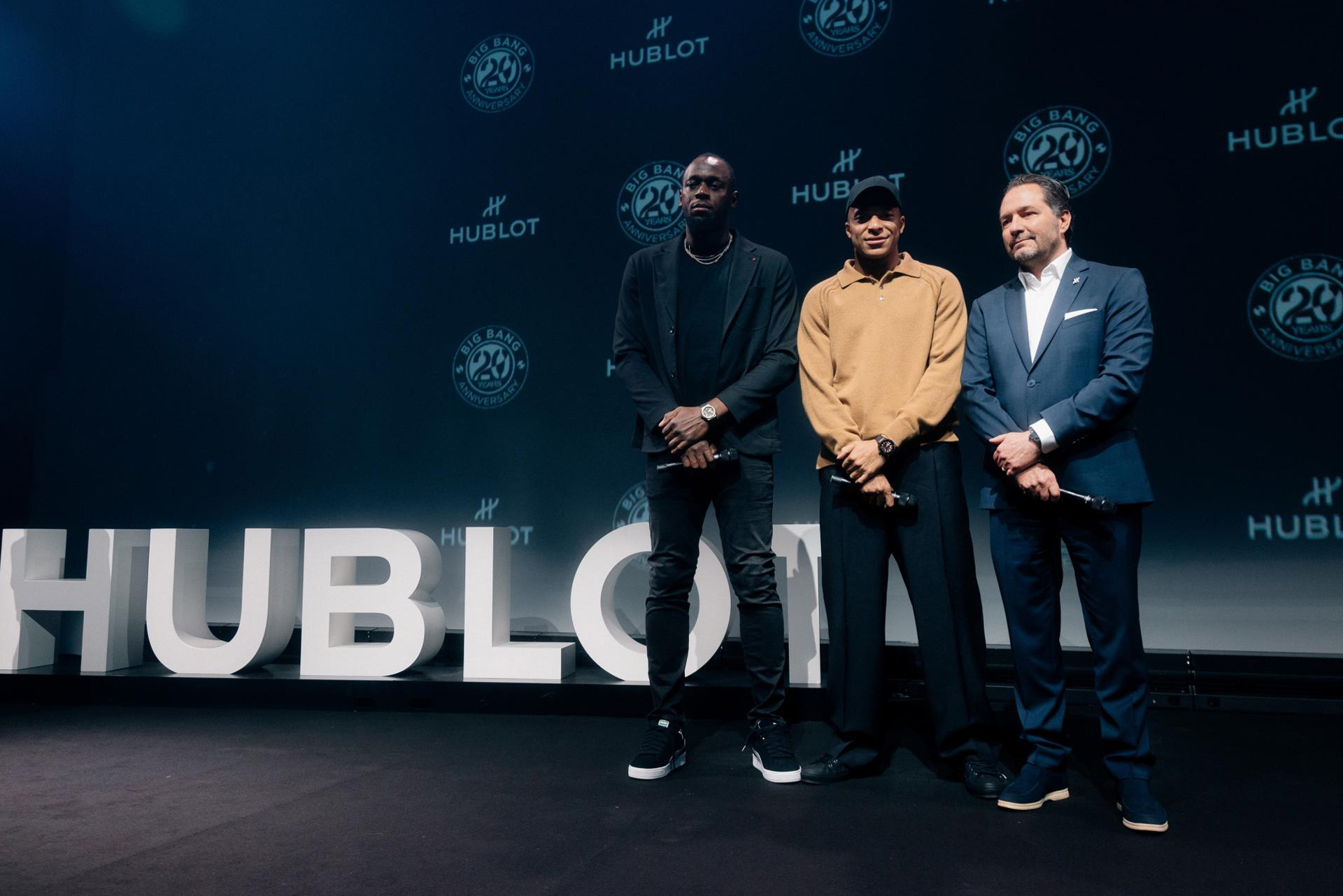 Mbappe cùng Usain Bolt là những đại diện toàn cầu cho Hublot. Ảnh: Hublot