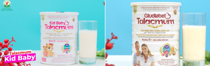 Hai trong số 12 loại sữa dạng bột đã xác định là hàng giả (giả chất lượng). Ảnh cắt từ clip
