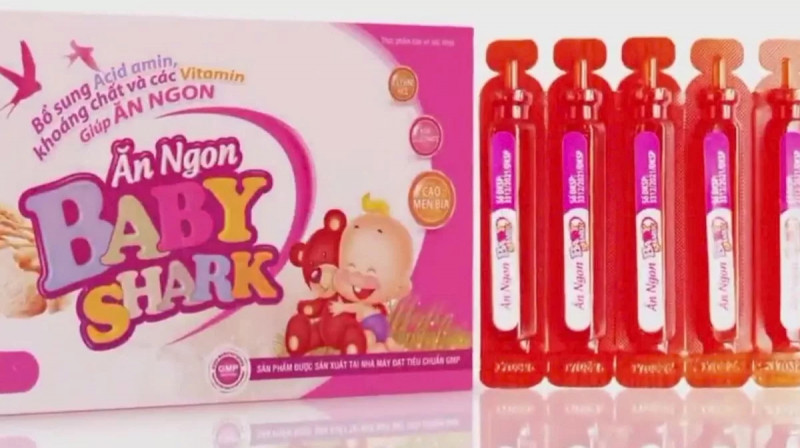 Sản phẩm Baby Shark do Công ty TNHH công nghệ Herbitech làm giả. Ảnh: CAND