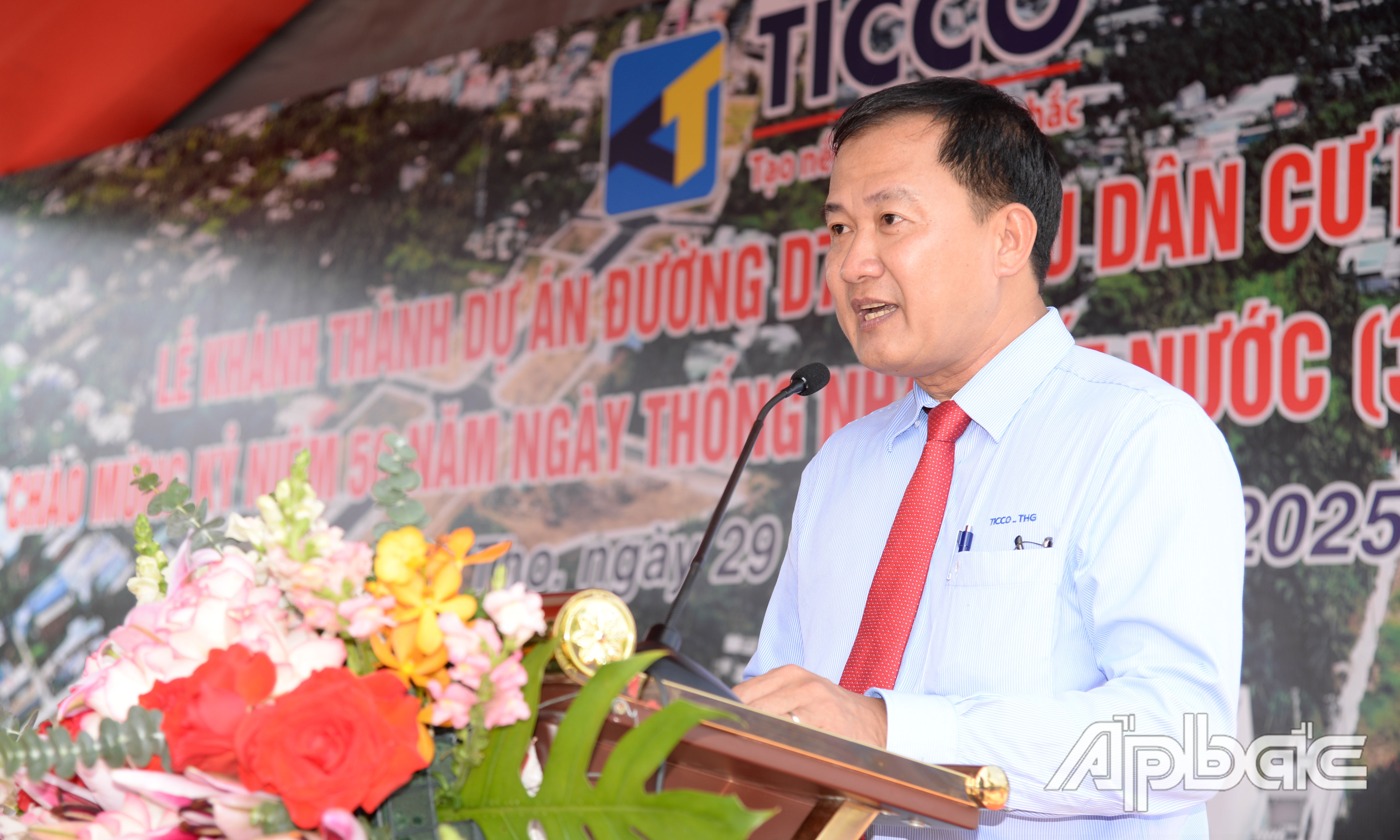 Ông Vũ Huy Giáp, Tổng Giám đốc TICCO phát biểu tại Lễ khánh thành.
