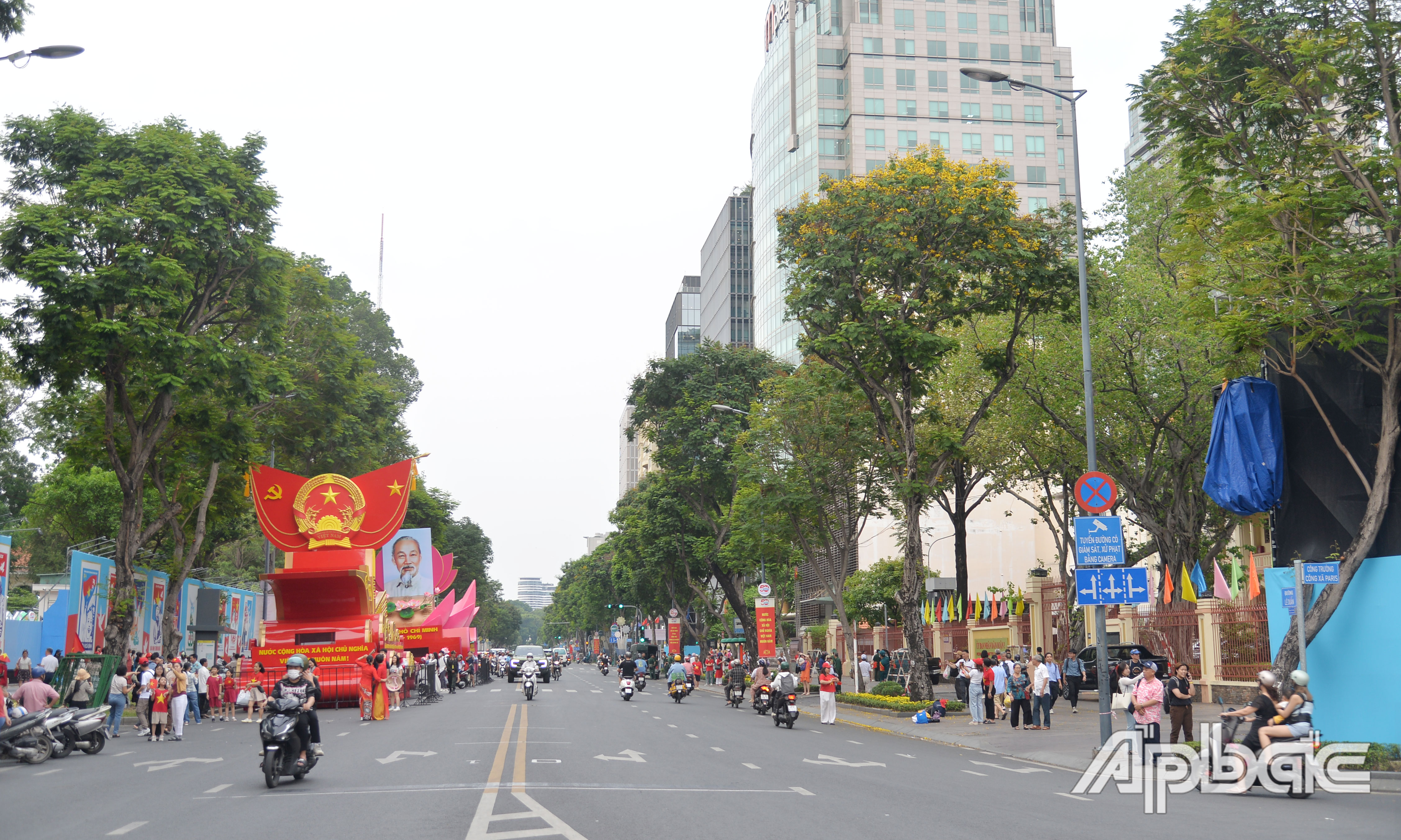 Tuyến đường Lê Duẩn trong chiều ngày 29-4.