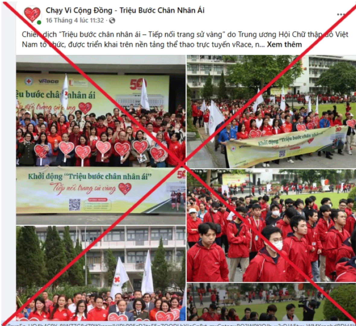 Trang fanpage giả đăng nhiều bài viết để kêu gọi quyên góp, gây quỹ. (Ảnh chụp màn hình)