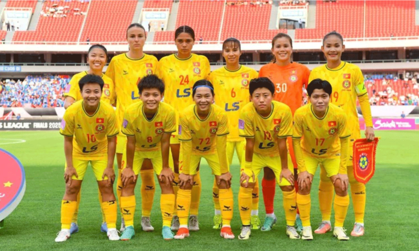 Câu lạc bộ nữ TP Hồ Chí Minh thi đấu tại AFC Women’s Champions League 2024/25 vừa qua. (Ảnh: VFF) 