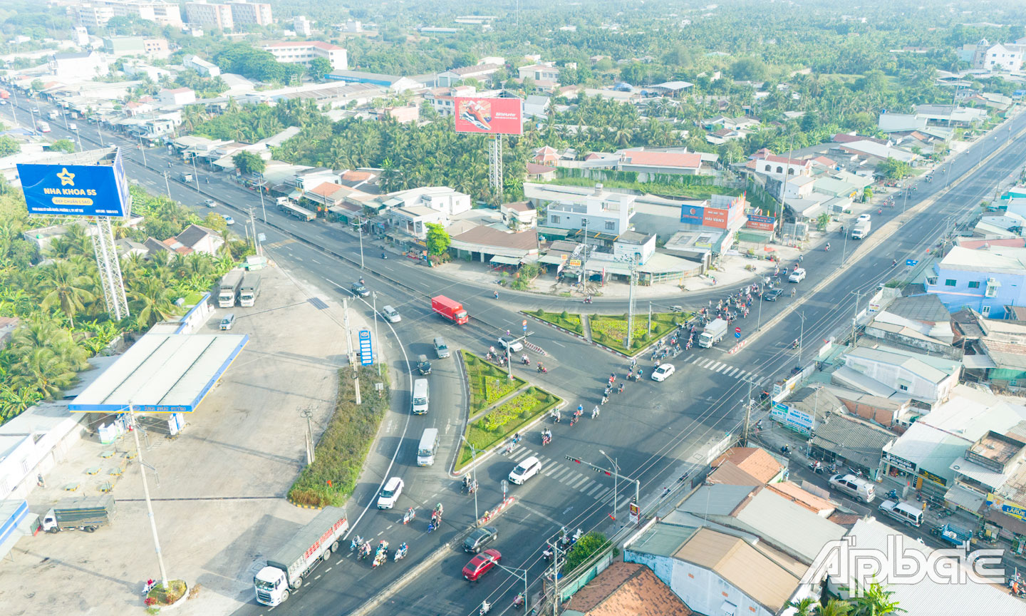  Một góc huyện Châu Thành nhìn từ trên cao.