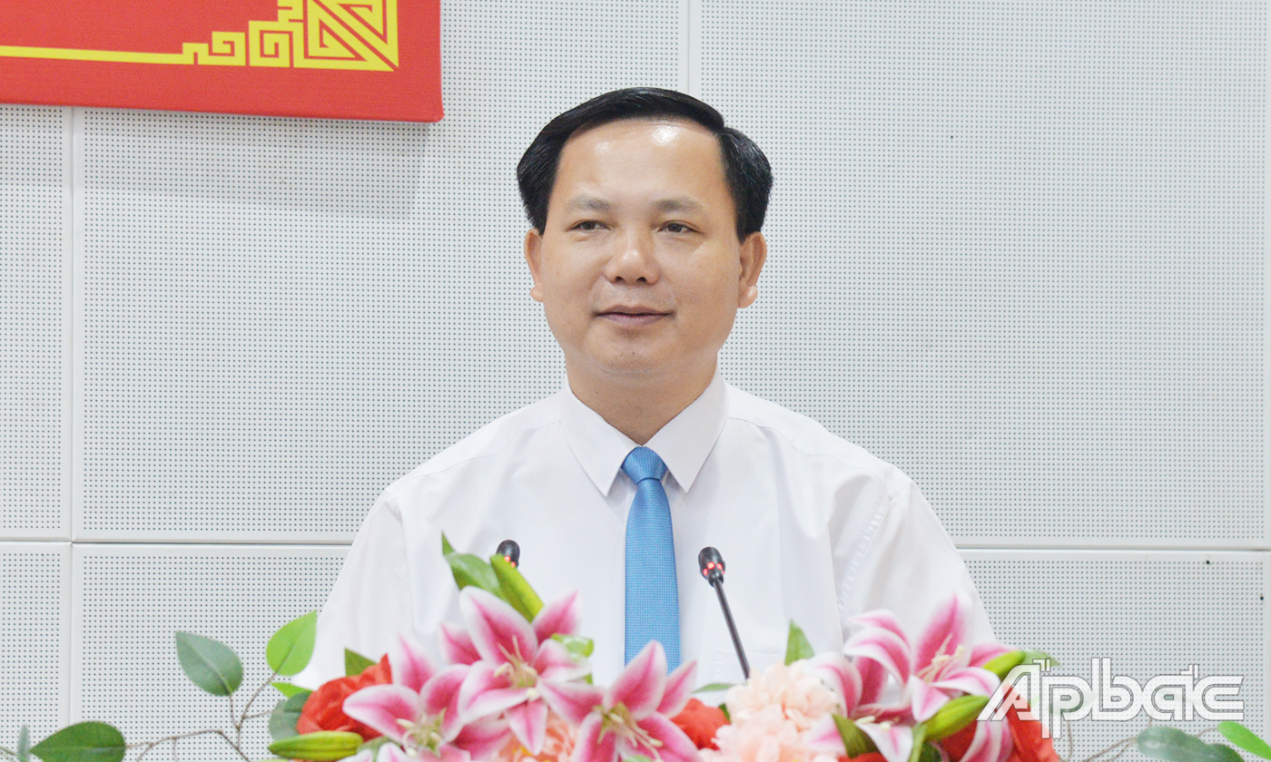 ông Chu Mạnh Sinh, Phó Giám đốc BHXH Việt Nam phát biểu chỉ đạo, giao nhiệm vụ cho BHXH Việt Nam khu vực XXXIII