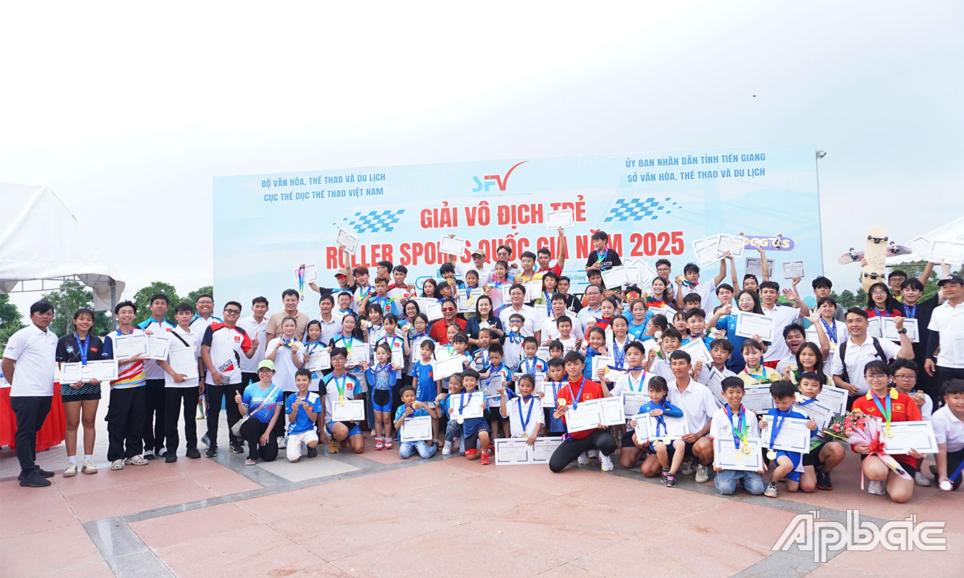 Giải Vô địch trẻ Roller Sports Quốc gia năm 2025 tại Tiền Giang: Trao 121 huy chương