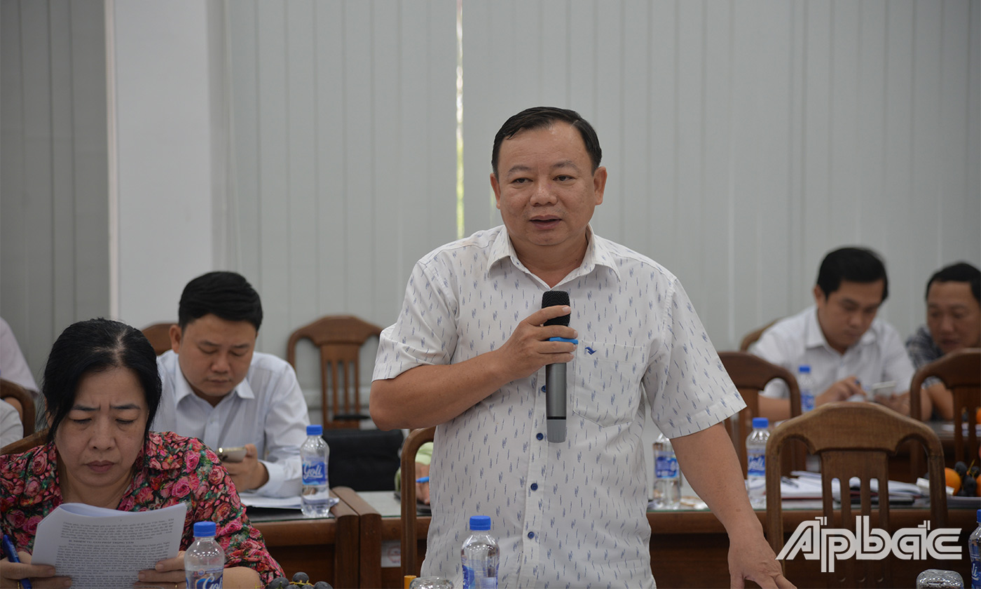 Lãnh đạo Ban KT-NS phát biểu ý kiến