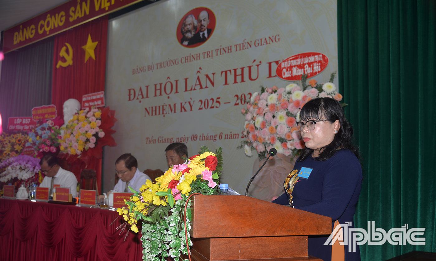 Đồng chí Thái Ngọc Bảo Trâm, Tỉnh uỷ viên, Phó Bí thư Đảng uỷ Các cơ quan Đảng tỉnh.