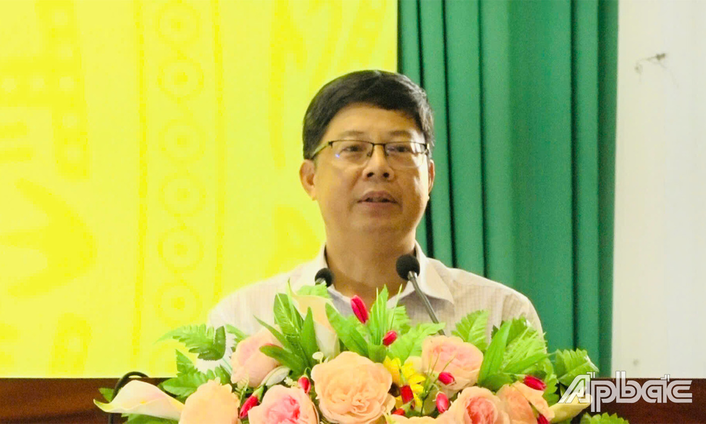 Đồng chí Trần Thanh Nguyên phát biểu tại buổi họp mặt