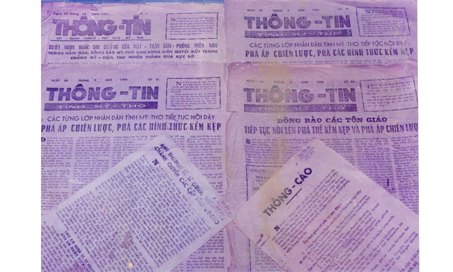 Tờ Thông Tin của tỉnh Mỹ Tho được ra đời vào năm 1958.                    Ảnh: Tư liệu