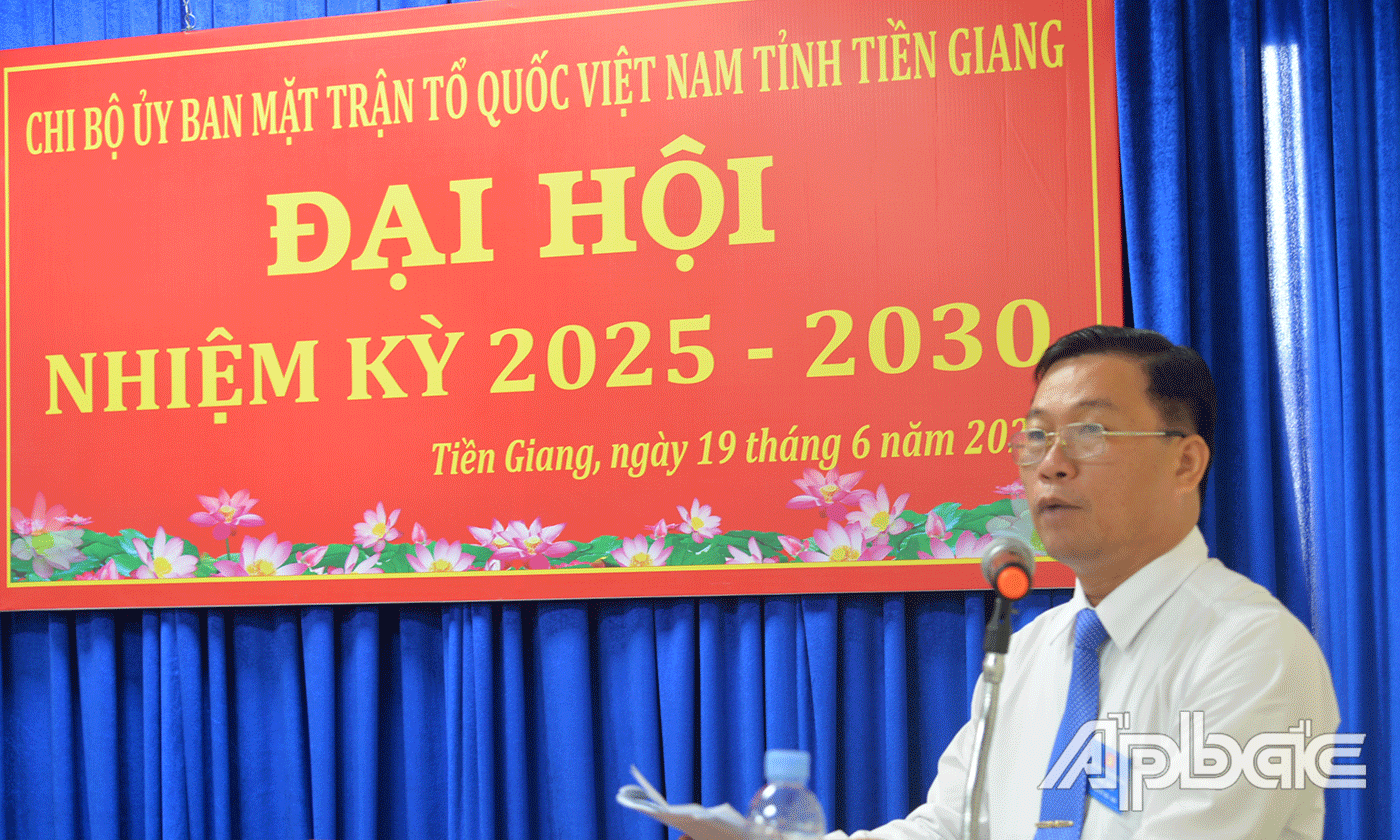 Phạm Văn An, Uỷ viên Ban Thường vụ, Chủ nhiệm Uỷ ban Kiểm tra Đảng uỷ các cơ quan Đảng tỉnh, Phó Chủ nhiệm Uỷ ban Kiểm tra Tỉnh uỷ phát biểu tại Đại hội.