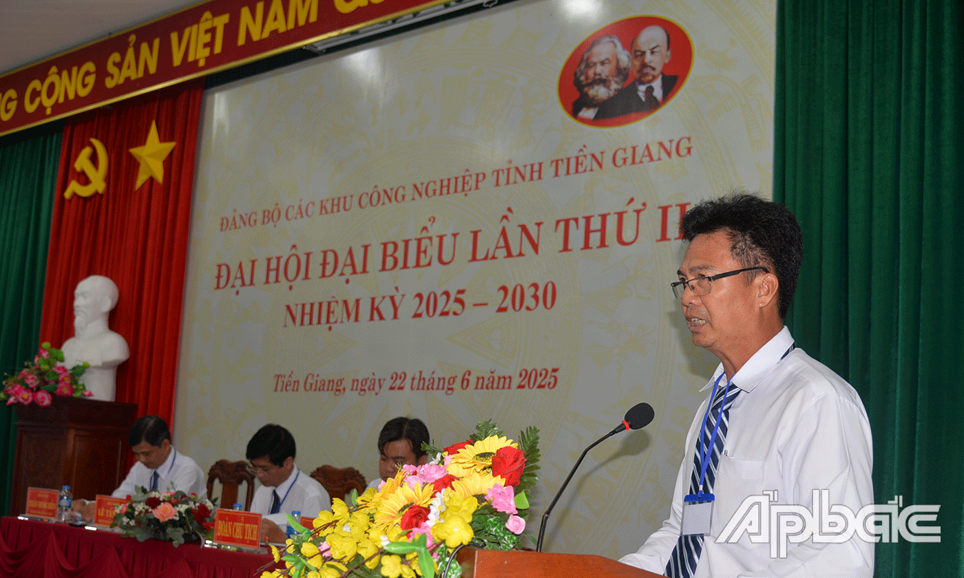 Đại biểu phát biểu tham luận.