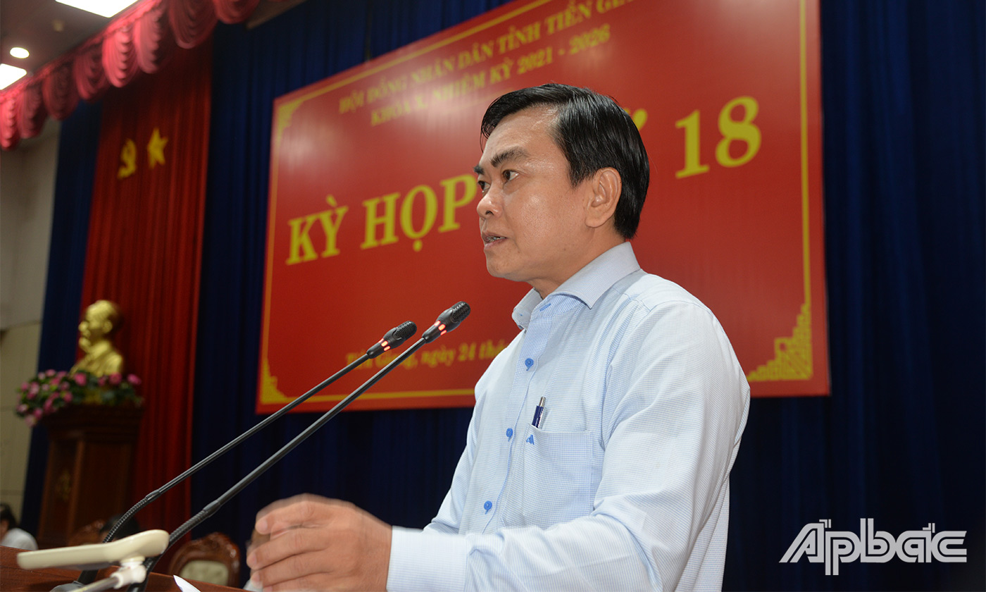 Giám đốc Sở Nông nghiệp và Môi trường Đoàn Văn Phương 