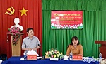 Chủ tịch Ủy ban MTTQ Việt Nam tỉnh Đồng Tháp Phan Văn Thắng làm việc tại xã Gò Công Đông