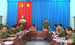 Lãnh đạo Công an tỉnh Đồng Tháp làm việc với Công an phường Gò Công