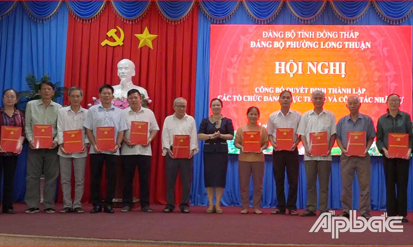 Đảng bộ phường Long Thuận thành lập các tổ chức Đảng