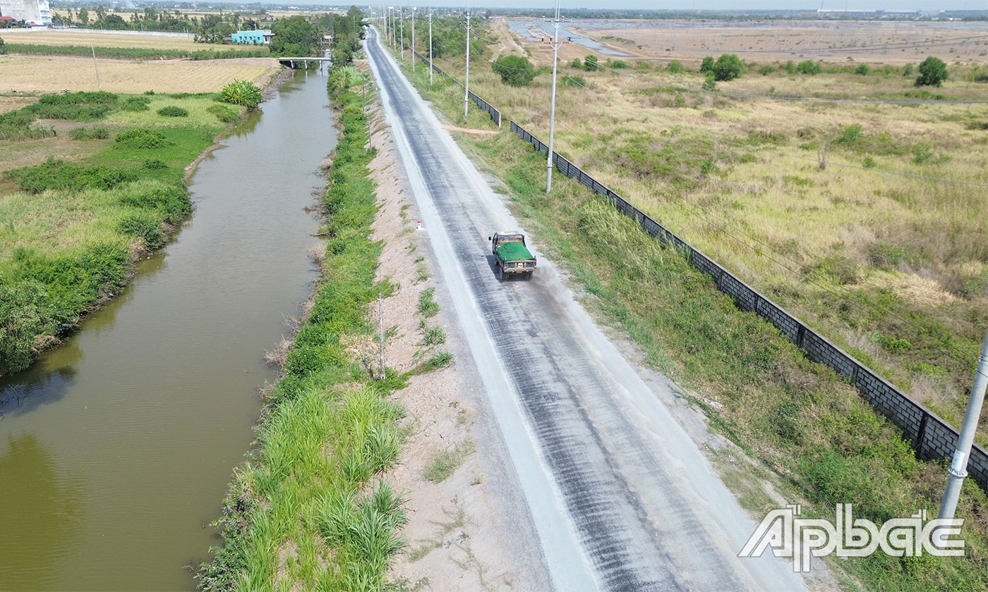 Tuyến đường bộ ven biển đoạn qua địa phận tỉnh Đồng Tháp dài khoảng 25,7 km