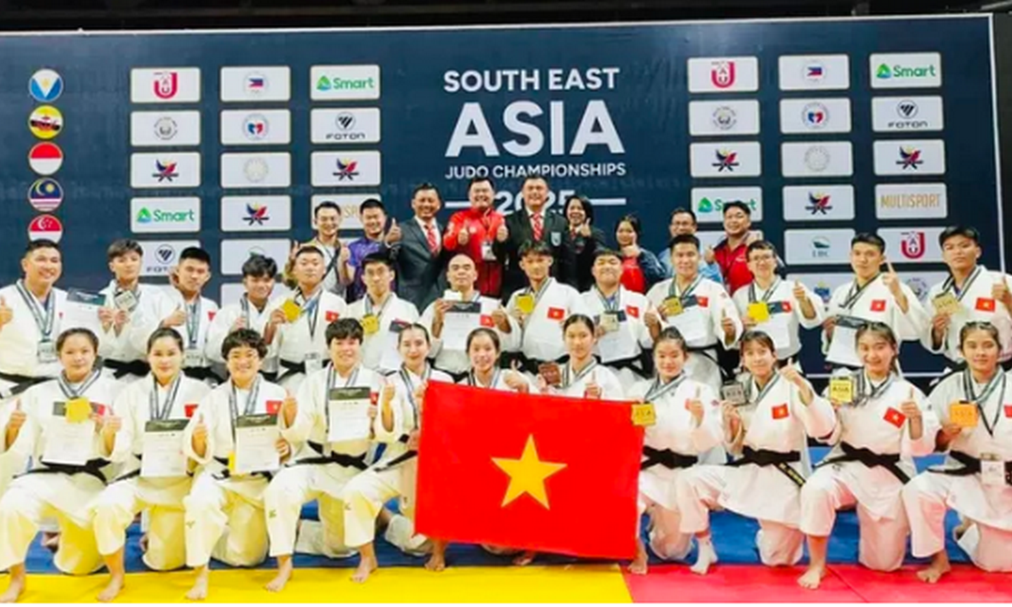 Đội tuyển judo Việt Nam giành 16 HCV trong ngày đầu giải vô địch Đông Nam Á 2025