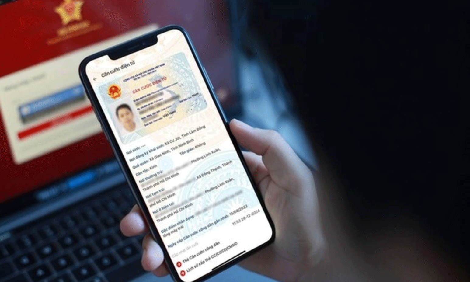VNeID cập nhật thông tin quê quán, nơi ở của công dân theo địa chỉ mới sau khi sáp nhập.