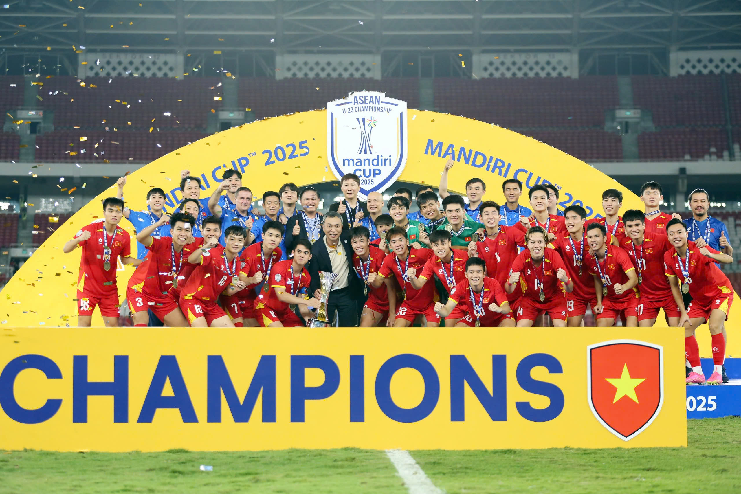 Chức vô địch giải U23 Đông Nam Á 2025 của U23 Việt Nam đem đến niềm tin cho người hâm mộ về tương lai của ĐTQG. Ảnh: Tuấn Phạm